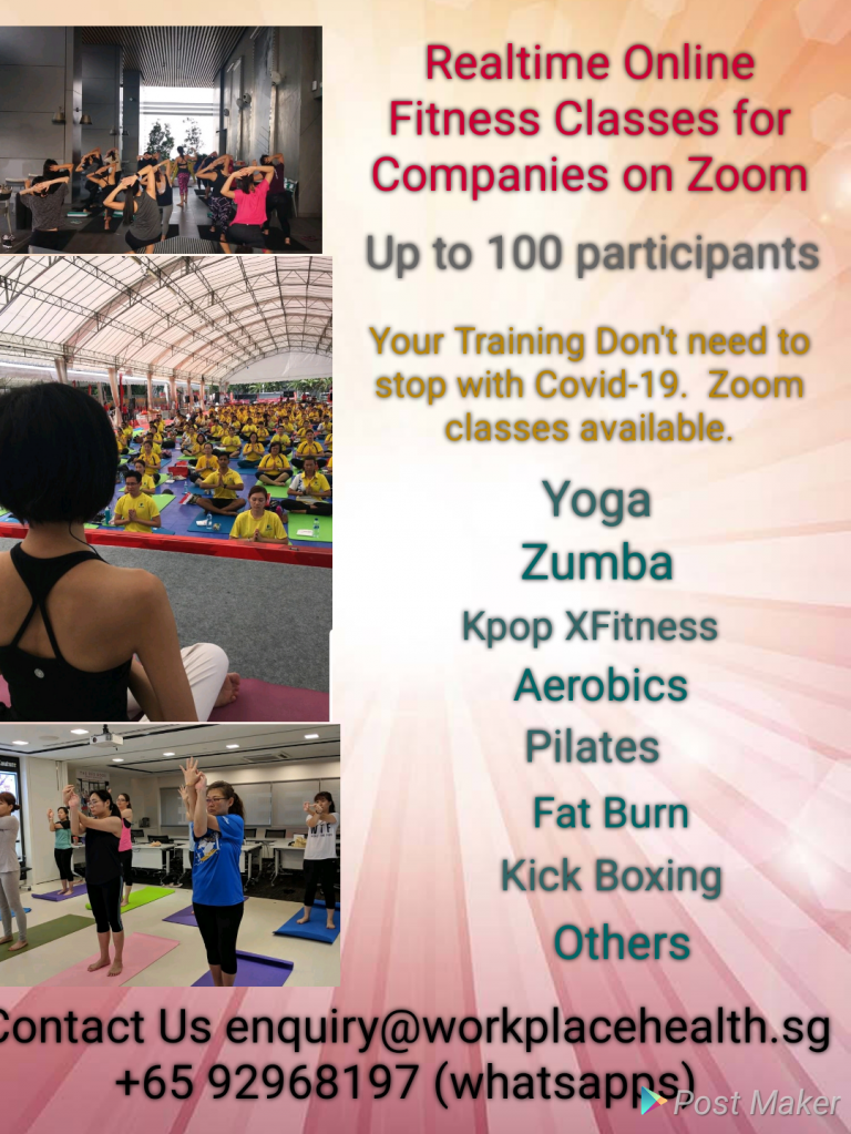 Realtime Online Zoom Fitness Classes | Workplacehealth.sg